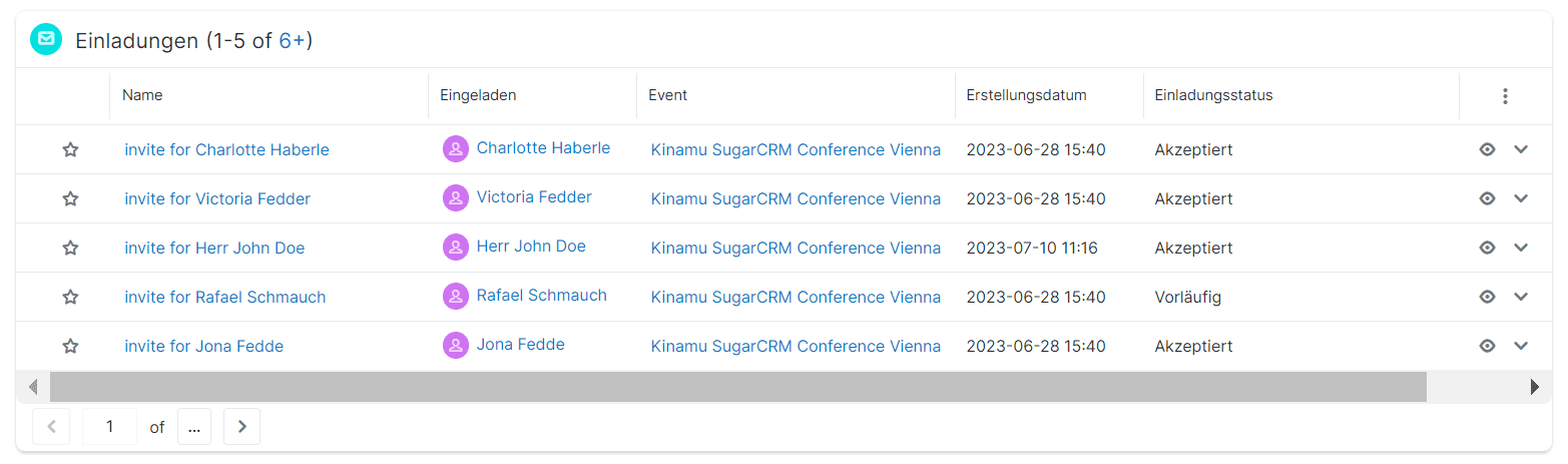 KINAMU Events Management für SugarCRM