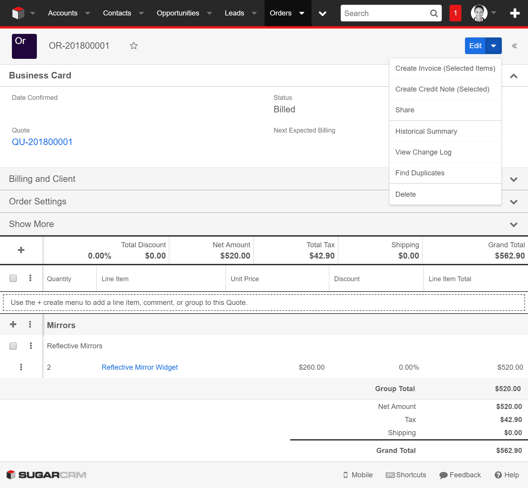 KINAMU Advanced Order &amp; Invoice Management für SugarCRM