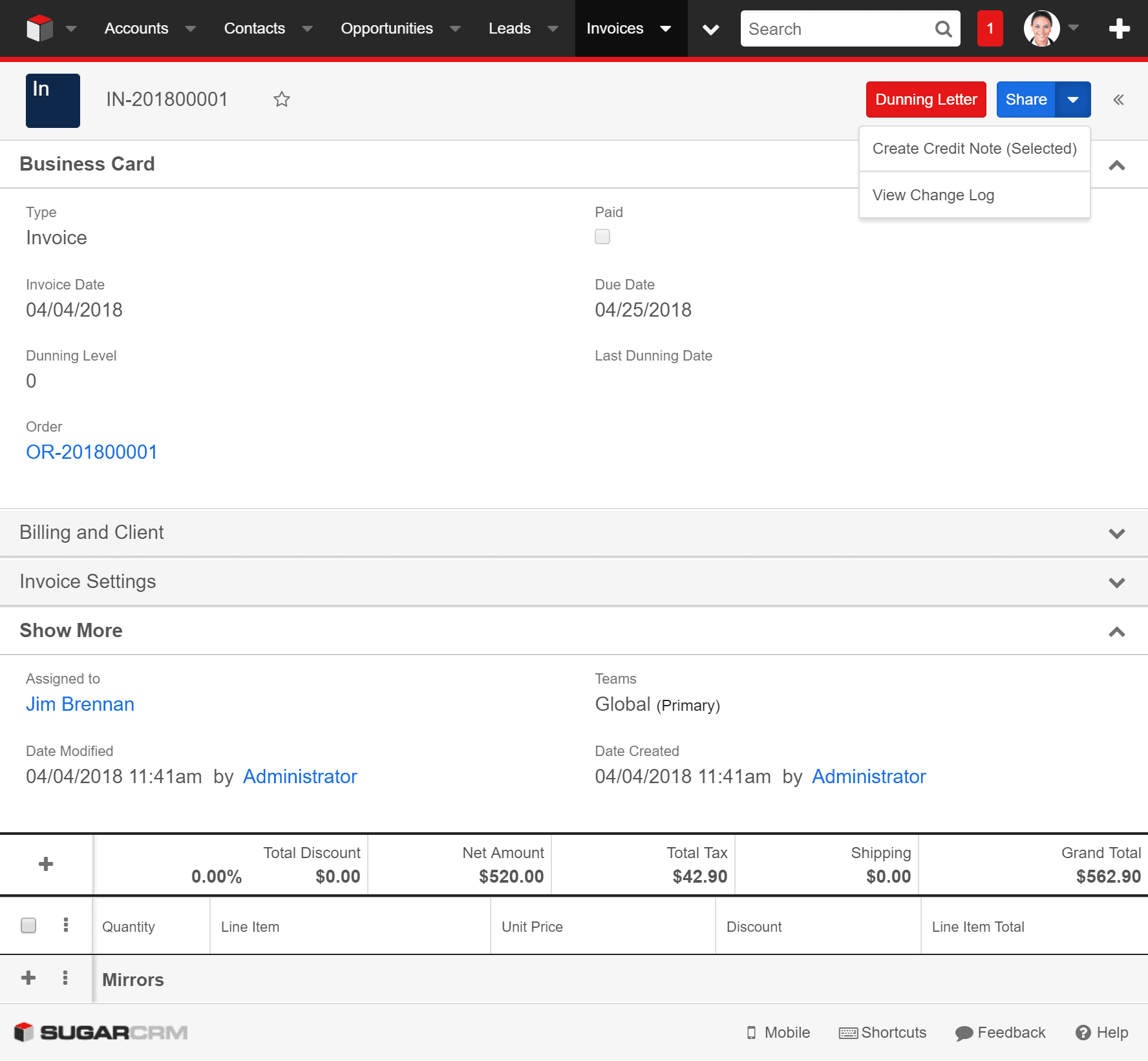 KINAMU Advanced Order &amp; Invoice Management für SugarCRM