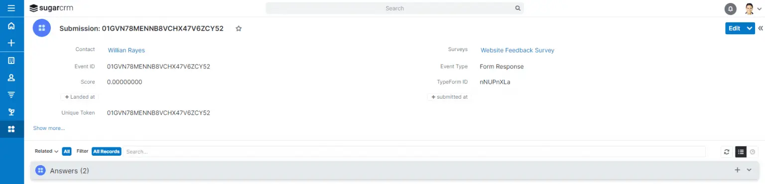 KINAMU Typeform Integration für SugarCRM