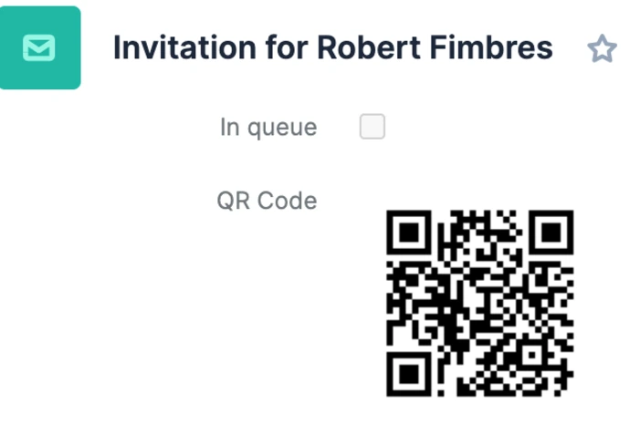 KINAMU Events Moduke QR Code on Invitation