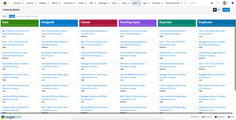 Kanban View für Abteilungsleiter